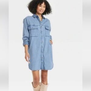 Universal Thread Light Blue Long Sleeve Dress